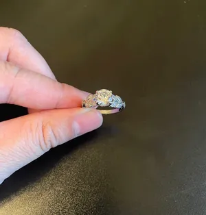 Austrian Crystal Silver Woman Ring Size 9 thumbnail 4