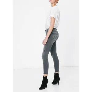 Mother The Looker Ankle Fray Grey Jeans Size 28 Distressed Last Chance Saloon thumbnail 9