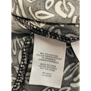 Jones Wear Dress Size 16 Black White Leaf Print V‑Neck Cap Sleeve Flowy thumbnail 7