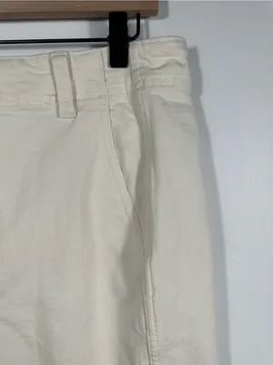 Madewell‎ Tapered Denim Trousers 32 Vintage Ivory High Rise Jeans NS363 $148 thumbnail 8