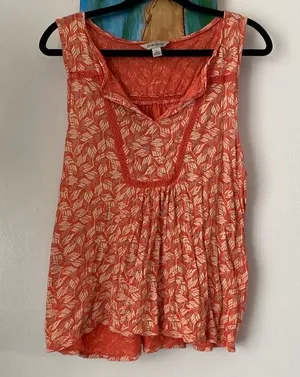 Lucky brand sleeveless blouse size large stretchy thumbnail 1