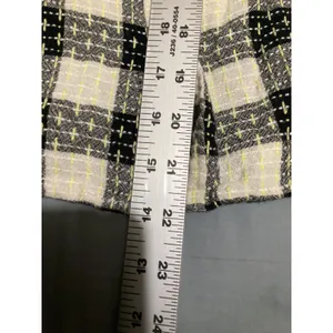 Pilcro Anthropologie Black White Plaid Viscose Wool Blend Button Down Blouse S thumbnail 8