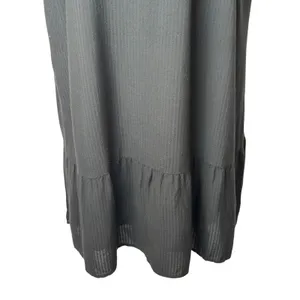 J Jill Shift Dress Women Medium Black Ruffle Neck Modal Rayon Tiered Minimalist‎ thumbnail 7