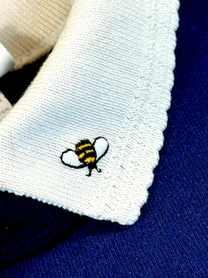 Vintage Morning Sun Sweatshirt M Blue Honey Bee Flowers USA Cottagecore 90s thumbnail 3