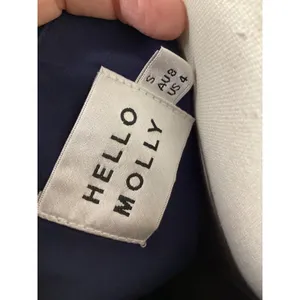 Hello Molly Navy Blue Satin‎ Wrap Mini Dress Side Tie Surplice V-Neck Size 4 S thumbnail 4