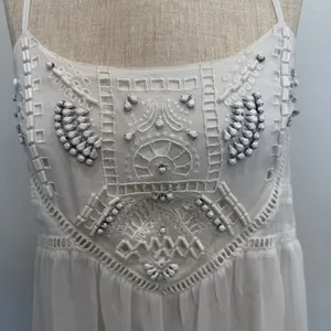 Lovers + Friends Sz‎ XS Sammi Mini Dress Embroidered Beaded Bling Babydoll Sheer thumbnail 4