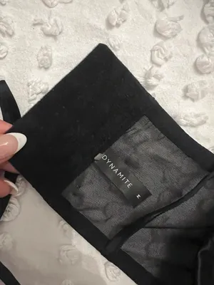Dynamite Black Mesh Top thumbnail 4