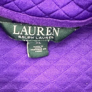 Lauren Ralph Lauren Purple Quilted Mock Neck Full Zip Vest XL 4700429386 thumbnail 2