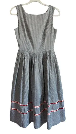 Tailor & Twirl Women’s Gingham Sleeveless‎ Midi Dress Retro Rockabilly Size S thumbnail 1