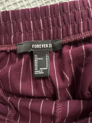 Burgundy Pinstriped Trousers thumbnail 3