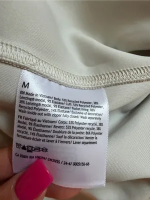 NWT Lululemon Softstreme Cinch-Waist Full-Zip Jacket size medium color bone thumbnail 9