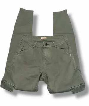 Roxy Women's Army Green Cargo City Slim Fit Utility Pants with Zipper‎ Ankles thumbnail 1