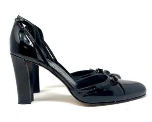 KATE SPADE black patent leather heels, made in Italy, size 8B thumbnail 3