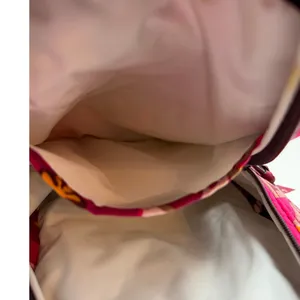 Vera Bradley Women's Pink Brown Yellow Floral Quilted Insulated Lunch Bag thumbnail 6