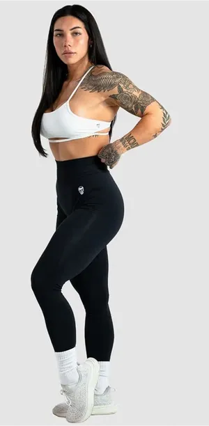GYMREAPERS Black Infinity Seamless Leggings Size XL thumbnail 1