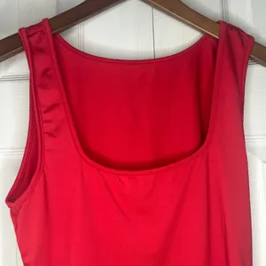 SheIn Red Square Neck Tank Top Women's Medium thumbnail 2