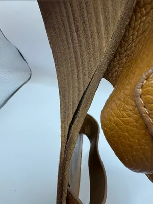 Tory Burch Amanda Brown Leather Logo Medallion Wedge Sandals Size 9.5M thumbnail 15