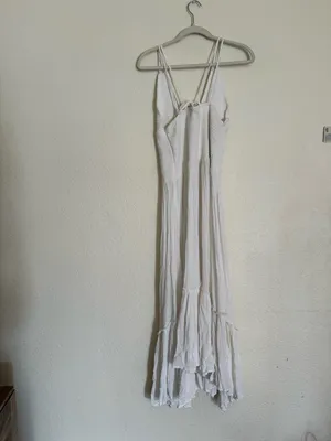 NWOT free people Fun In The Sun Maxi Dress in Ivory thumbnail 9