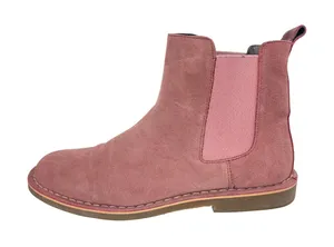 The Rail Women's Pink Faux Suede Slip On Round Toe Ankle Chelsea Boots Sz US 9.5 thumbnail 1