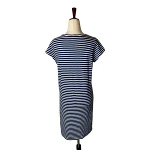 Joie Blue And White Striped Cotton Short Sleeve Pullover Mini T Shirt‎ Dress S thumbnail 3