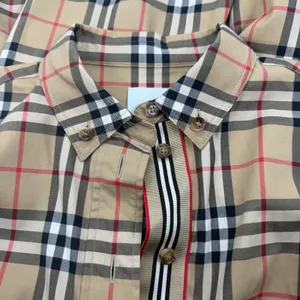 Burberry Giovanna Vintage Check Poplin Cotton Shirt Dress Beige Size 4 thumbnail 17