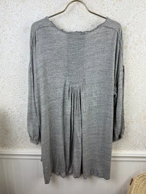 We The Free Gray Oversized Just A Henley Front Tie Top - Size - Medium thumbnail 7