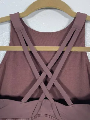 Lululemon Women 6 Mauve Pink Energy Bra High Neck Long Line Athleisure Workout thumbnail 6