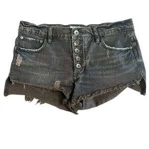 Free People Women’s Shorts Black Jeans Size 26 thumbnail 2