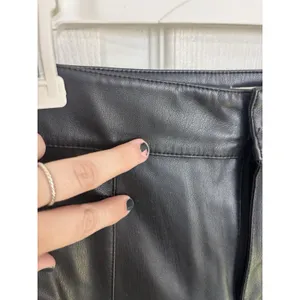 Free People We The Free Black Uptown High Rise Faux Leather Flare Pants 8 thumbnail 6