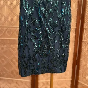 Elegant Teal Sequin Mini Dress thumbnail 4