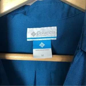 Columbia Armadale Teal‎ Blue Long Sleeve Button Down M thumbnail 4