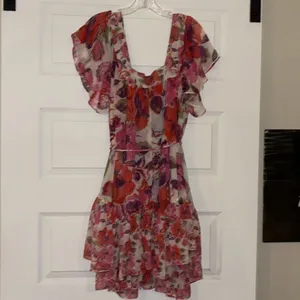 MISA Los Angeles Kasey Floral-Print Chiffon Mini Dress, NWT thumbnail 10
