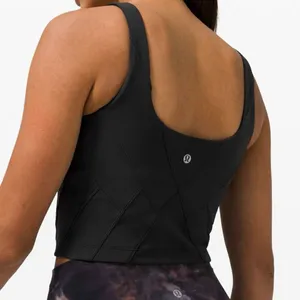 Lululemon Nulu Fold Tight Crop Yoga Tank Black thumbnail 2