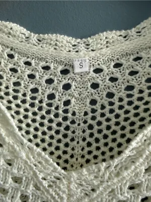 Anrabess Women’s Crochet Swimsuit Cream Cover Up thumbnail 4