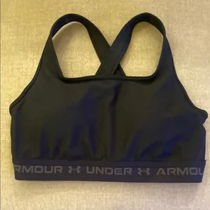 Under Armour Black Sports Bra with Racerback Design thumbnail 1