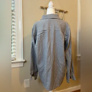 RALPH LAUREN Silk Button Front Collared Embroidered Pocket Sleep Top Size 14 thumbnail 3