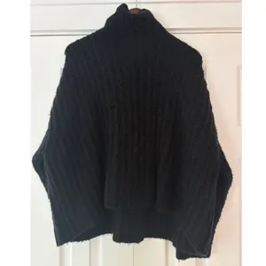 Free‎ People My Only Sunshine Cowl Neck Sweater Black Wool Alpaca Blend Small thumbnail 2