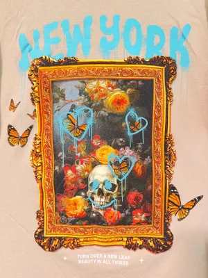 FashioNova Sand Graphic NY & Art Tee thumbnail 2
