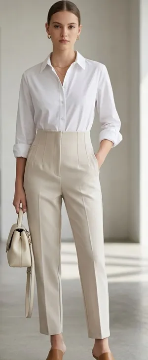Zara *NWT* Cinched Waist Pants thumbnail 1