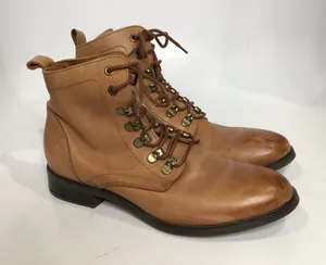 Seaside women's genuine leather boots‎ lace up size 40 boho riding boots thumbnail 1