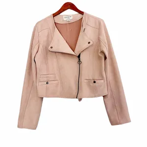 NWT Haute Monde Casual Faux Suede Moto Jacket XL thumbnail 2