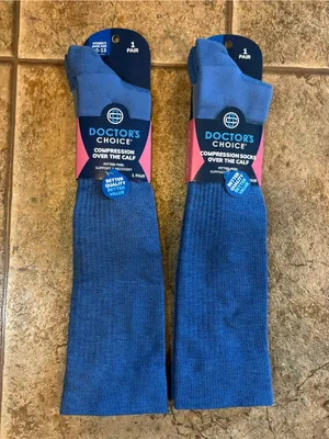 NWT *Bundle of 2 pairs* Doctor's Choice Women's Compression Socks sz 10-13 thumbnail 2