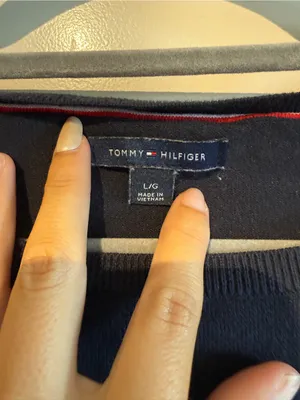 Tommy Hilfiger Navy Boatneck Long-Sleeve Pullover thumbnail 3