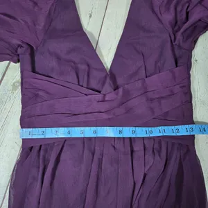 Lulus Enchant My Love Dark Purple V-Neck Long Sleeve Maxi Dress Small thumbnail 11