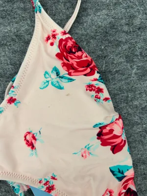 Cupshe Women’s Floral One-Piece Swimsuit - Pink & Blue Size Large thumbnail 5