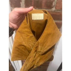 Merit Womens Yellow Corduroy Open Tie Strap Tote Bag 90s style thumbnail 5