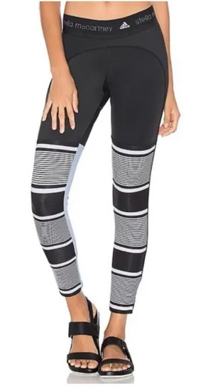Stella McCartney by ADIDAS Black STU Panelled Zipper Ankle Legging- Size XS thumbnail 1