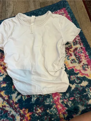 Lululemon ruched side tee size 2 thumbnail 6