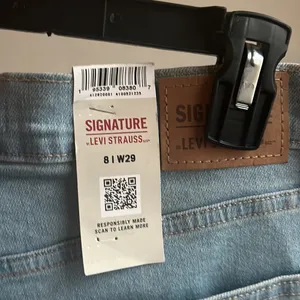 Signature Levi Strauss Heritage High Rise Skinny Light Wash Jeans Womens 8W29 thumbnail 8