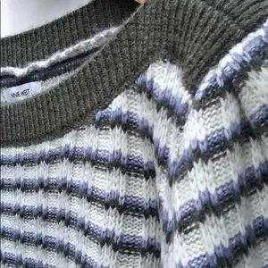New Nine West Women’s Cozy Boatneck Striped Stitch Knit Long Sleeve Sweater thumbnail 2